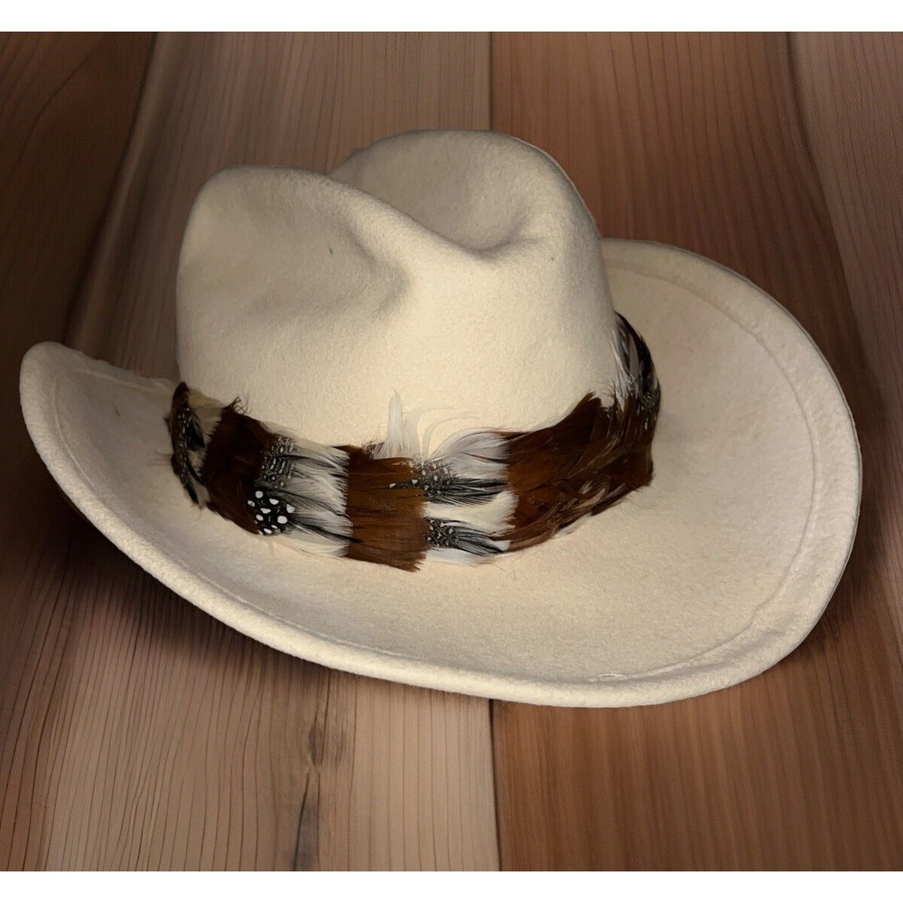 Vintage Betmar Hat Wool New York Western Feather Band Cowgirl‎ Union Made